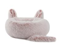 Yooghuge Lits pour animaux de compagnie, lit créatif pour animaux de compagnie, oreilles et queue, nid pour chiens et chiens en peluche douce, confortable, plusieurs tailles et couleurs