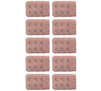 Yooghuge Lot de 10 rallonges de soutien-gorge en tissu doux 3 rangées 2 crochets pour soutien-gorge réglable pour améliorer le confort et l'ajustement intime Accessoires, 139 Light Shrimp Red, taille