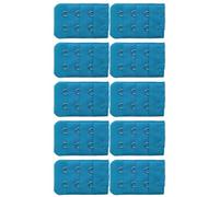 Yooghuge Lot de 10 rallonges de soutien-gorge en tissu doux 3 rangées 2 crochets pour soutien-gorge réglable pour améliorer le confort et l'ajustement intime Accessoires, 067 Cuilan, taille unique