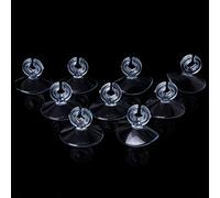 Yooghuge Lot de 10 ventouses transparentes avec clip de 3,1 cm de diamètre pour aquarium, tube de filtre, décoration à ventouse