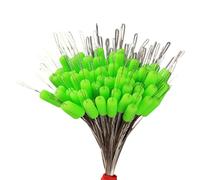 Yooghuge Lot de 100 pinces à pêche ovales en silicone pour pêche - Accessoires de ligne de pêche - Perles coulissantes