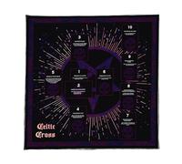 Yooghuge Nappe de tarots, nappe, lecture, astrologie, autel, tissu de divinations, nappe, tapisserie, fournitures de sorcellerie, autels, tarots