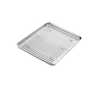 Yooghuge Plaque de cuisson, plaque de cuisson en acier inoxydable 316, plaque de cuisson pour barbecue avec grille de refroidissement amovible, passe au four et au lave-vaisselle