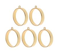 Yooghuge Pour cadre rond créatif 5 pièces transparentes pour chaînes ouvertes lunette arrière résine arts décoration bijoux M alliage lunette ouverte charme, 25 mm, Comme décrit, Comme décrit.