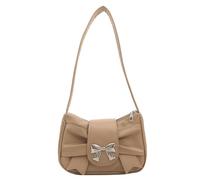 Yooghuge Sac à main en cuir synthétique pour femme et fille avec nœud papillon - Tendance - Shopping - Rencontres françaises plissées sous les bras - En cuir synthétique - Sac à main plissé français