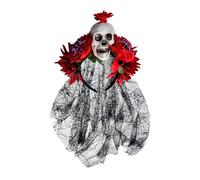 Yooghuge Serre-tête léger en résine squelette rose toile d'araignée dentelle pour femmes hommes Halloween fêtes costumées accessoires photo tête de mort et rose accessoire cheveux unisexe