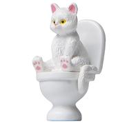 Yooghuge Statue de toilette - Figurine de paysage - Décoration d'intérieur - Figurines de dessin animé en résine - Figurine sur les toilettes - Accessoires de paysage - Miniatures de jardin - Modèle