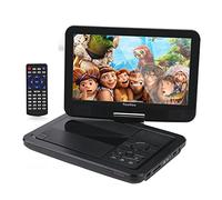 YOOHOO Lecteur DVD Portable 12,5" avec écran pivotant HD Rotatif de 10,1" avec Batterie Rechargeable, Prend en Charge Toutes Les régions, Plusieurs régions, Les lecteurs DVD de Voiture pour Enfants