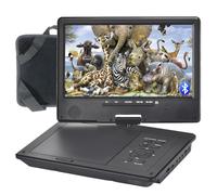 YOOHOO Lecteur DVD Portable Bluetooth 12,5" avec écran pivotant de 10,5" pour Voiture pour Enfants, la Batterie Rechargeable, Gratuit dans Toutes Les régions, Lecture directe Tous Les formats MKV/MP4