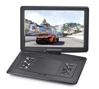 YOOHOO Lecteur DVD Portable de 17,9" avec Grand écran pivotant HD de 15,6", Batterie Rechargeable intégrée, Prend en Charge Toutes Les régions, lecteurs DVD de Voiture pour Enfants, écouteurs/Carte