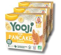 Yooji - Lot x3 Pancakes Banane Bio pour 9 goûters bébé dès 8 mois sans sucre ajouté - Introduction purée morceaux, Alimentation autonome et DME