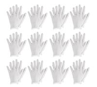 YOOJIA 3/6/12 Paires Gants de Coton Blanc Soft Gants de Travail pour Cosmétique l'eczéma Hydratation l'inspection de pièces de Monnaie en Argent pour Parfaits pour Un bijoutier Blanc 12 Pairs