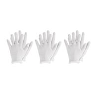 YOOJIA 3/6/12 Paires Gants de Coton Blanc Soft Gants de Travail pour Cosmétique l'eczéma Hydratation l'inspection de pièces de Monnaie en Argent pour Parfaits pour Un bijoutier Blanc 3 Pairs