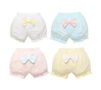 YOOJIA 4PCS Bébé Enfant Fille Culotte Bloomer Eté Couvre-Couche Confortable Souple Pantalon Respirant Culottes Bas de Bain Natation Cadeau Anniversaire Type C 18-24 Mois