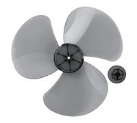 YOOJIA Universel Pale de Ventilateur pour Ventilateur sur Pied Force Silence Oscillant + couvercle d'écrou de ventilateur Gris 12 Inch