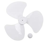 YOOJIA Universel Pale de Ventilateur pour Ventilateur sur Pied Force Silence Oscillant + couvercle d'écrou de ventilateur Blanc 16 Inch