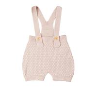 YOOJIA Vêtements Automne - Hiver Bébé Garçon Tricoté Sling Shorts Tenue Travail À Bretelles Côtelées Pull Couleur Unie Combinaison Tricotée 0-18 Mois Kaki 9-12 Mois
