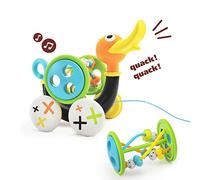 YOOKIDOO - Caneton Siffleur - Jouet Bébé à Tirer - Musical, Éducatif et Mobile - Motricité, Eveil, Coordination - Cadeau bébé 1 à 3 ans
