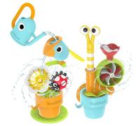 Yookidoo Coffret de 2 Jouets de Bain, Escargot et Oiseau, dès 18 Mois | Escargot qui surgit, oiseau basculant, coccinelle rotative, arrosoir, anti-moisissure, 18 mois à 3 ans