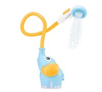 Yookidoo Douchette de Bain Éléphant pour Bébé, Bleu et Orange, 0 à 2 Ans | Trompe verseuse, 2 boutons de débit, baignoire ou lavabo, cadeau de naissance garçon, éveil sensoriel, 0 à 2 ans