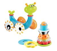 YOOKIDOO - L'Escargot Rigolo - Jouet Bebe Educatif - Jeu Musical et Mobile - Jouet à Emboîter - Motricité, Eveil, Coordination - Cadeau bebe 6 à 24 mois