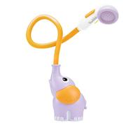 Yookidoo Pommeau de douche pour baignoire de bébé, pompe à eau éléphant et sortie de coffre - pour nouveau-nés dans la baignoire ou le lavabo (violet)