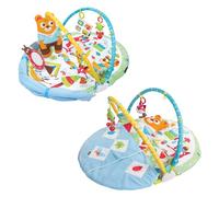 Yookidoo - Tapis Eveil Bébé - 3 en 1 Évolutif - Jouet bébé Pliable - Couverture, Arche, Hochets, Oreiller et Miroir Inclus -Cadeau Bébé 0 à 12 Mois