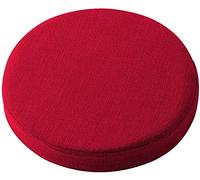 Yoole EU Coussin de chaise rond doux - 40/45/50 cm d'épaisseur - Lavable - Pour maison, bureau, terrasse, intérieur et extérieur (50 x 50 x 5 cm, rouge)