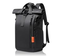 Yooler Sac à dos pour homme, 28 l, imperméable, avec compartiment pour ordinateur portable, grand sac à dos de voyage, pour l'école, le vélo, les loisirs, les voyages, les affaires, le sport, noir