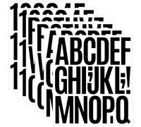 Yoolhamy Lettres Autocollantes, 6 Feuilles Stickers Alphabet de Numéro Adhesives, Vinyle Imperméable Chiffres Adhesifs pour Fenêtre, Porte, Cartes de Vœux, Scrapbooking Autocollant Lettre