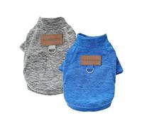 Yoolhamy Lot de 2 pulls en polaire pour petit chien, manteau chaud pour chihuahua, veste d'hiver douce et confortable pour Yorkshire Terrier, bouledogue français, bichon frisé (lot de 2, XS)