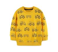 Yoolhamy Sweatshirt Pull Fille pour Enfant Garçon Fille Coton Sportswear Pullover Long Sleeve Toussaint & Noël T Shirt Clothes pour Enfants 2-7 Ans (FR/ES, Âge, 2 Ans, Taille Normale, Yellow)