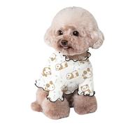 Yoolhamy Vêtements pour chiens de petite taille, chihuahua, t-shirt d'été et d'automne à imprimé panda, tenue extensible pour caniche, schnauzer, shih tzu yorkshire (marron, taille XS)