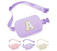 YOOLIFE Sac banane avec lettres pour fille, lilas, A, Contemporain