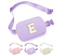 YOOLIFE Sac banane avec lettres pour fille, lilas, E, Contemporain