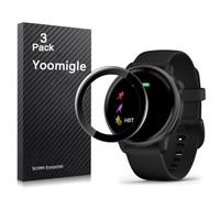 Yoomigle 3 Pièce Protection écran Compatible with Garmin Vivoactive 6 Protecteur D'écran 3D Couverture Complète Anti-Rayures pour Vivoactive6 Montres Protection