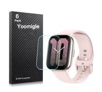 Yoomigle 6 Pièces Protection Écran Compatible avec Amazfit Active Smartwatch Protecteur d'écran Transparents Résistant aux Rayures Sans Bulles Doux TPU Film pour Amazfit Active 1,75" Montre