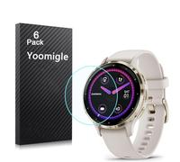 Yoomigle 6 Pièces Protection Écran pour Garmin Venu 3S Smartwatch Protecteur d'écran Transparents Résistant aux Rayures Sans Bulles Doux TPU Film Compatible avec Venu 3 S Montre