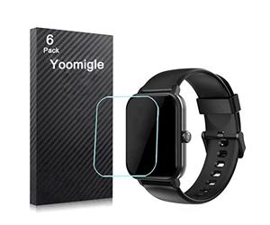Yoomigle 6 Pièces Protection pour Blackview R3Pro 1,69'' Smartwatch Protecteur d'écran Résistant aux Rayures Sans Bulles Doux TPU Film Compatible avec IOWODO R3 Pro 1,7" 1,7 Pouces Montre