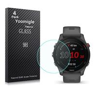 Yoomigle Lot de 4 protections d'écran en verre trempé pour montre connectée Garmin Forerunner 255 - Anti-rayures, anti-traces de doigts, sans bulles