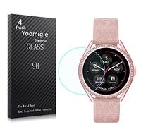Yoomigle Lot de 4 protections d'écran en verre trempé pour montre connectée Michael Kors Gen 5E MKGO - Anti-rayures - Sans bulles