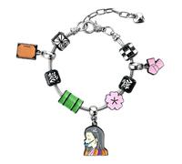 YOOMODERN Ensemble de bracelets de perles Tanjiro Nezuko Zenitsu Inosuke Cosplay Cadeaux pour les fans et les collectionneurs, One Size, Zinc, Pas de pierre précieuse
