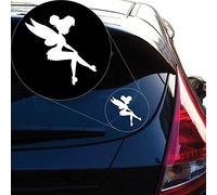 Yoonek Grapics Tinker Bell Decal Sticker for Light Switch, Car Window, Laptop and More # 933 (4" x 4", White)