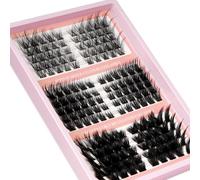 YOONOYA Fairy Lash Clusters Extensions de cils individuels gauche et droit à faire soi-même - 3 styles - Boucle C douce (WY02)