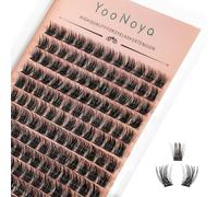 YOONOYA Lot de 144 extensions de cils volumineux et naturels réutilisables et épais 10 à 12 mm (QD-10 à 12 mm, courbure D, mixte)