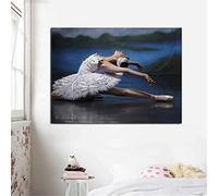Yoonqun 5D Diamond Painting Danseuse de ballet, DIY Adultes/Enfants Diamant Painting Kit Complet Point de Croix Toile Broderie Mosaïques Peinture Art Maison Décor Murale Cadeau Round Drill 30x40cm