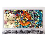 Yoonqun Diamond Painting,3 Pack Broderie Diamant Vitrail abstrait,DIY 5D pour Adultes Enfants Peinture Diamant Strass Complet Kit, Artisanat Décor Murale À La Maison Square Drill,40x50cm