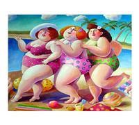 Yoonqun Diamond Painting Grosse dame, Peinture Diamant Kit Complet 5D DIY Broderie Diamant Cristal Strass Point de Croix Mosaïques Toile Artisanat, Salon Chambre Décoration Murale Round Drill 40x50cm