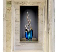 Yoonqun DIY 5D diamond painting Kits grande Plante bleue peinture diamant pour Adulte Complet Cristal Strass Broderie Point de Croix Arts Craft pour la décor murale à la maison Round drill 50x100cm