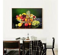 Yoonqun DIY 5D Peinture Diamant Painting Perceuse complet,Fruit Point de Croix Kit Adultes/Enfants Grande Broderie Cristal Strass Artisanat Toile décor murale à la maison cadeau Square Drill,25x45cm